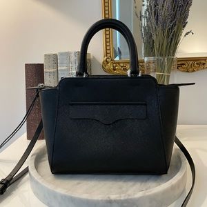 Rebecca Minkoff Black Leather Mini Avery Tote Purse